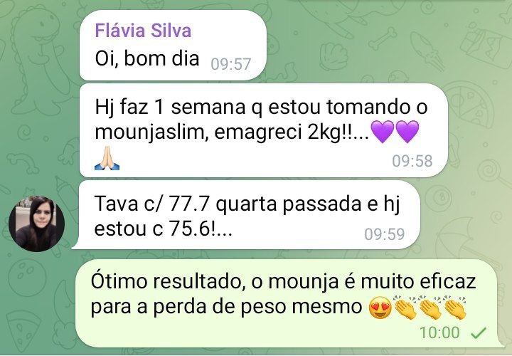 Resultado obtido por uma pessoa usando o Mounja Slim