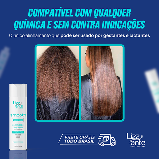 Resultado obtido por uma pessoa usando o Smooth Alinhamento Capilar